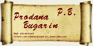 Prodana Bugarin vizit kartica